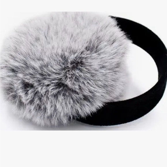 4/$25** Surell Women's Faux Fur with Velvet Band Earmuffs (O/S, Black) - Picture 3 of 4